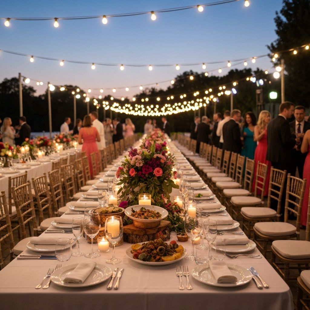 Tavolo allestito per evento privato